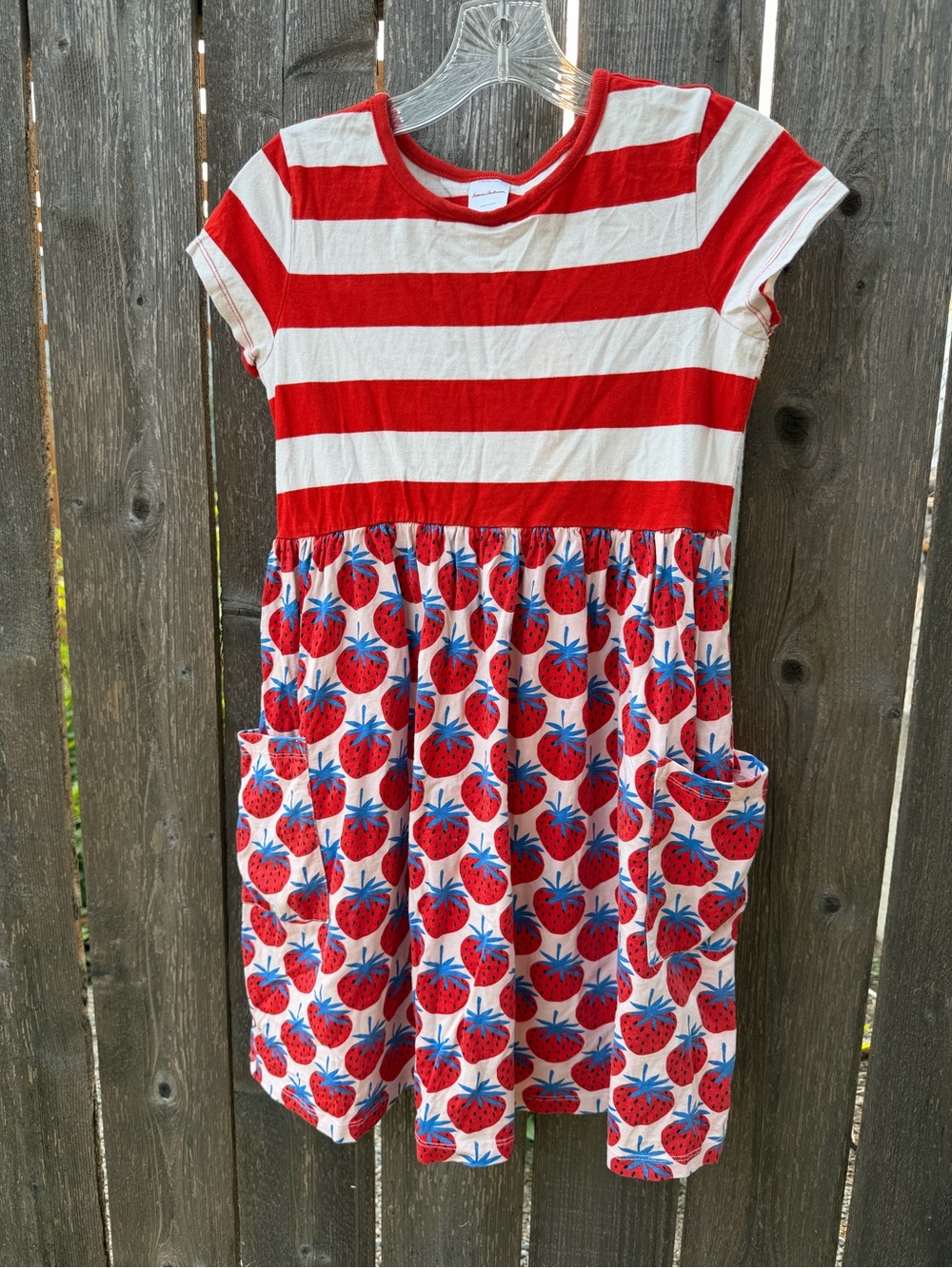Girls 12 Hanna Andersson Red & White Strawberry Print Dress